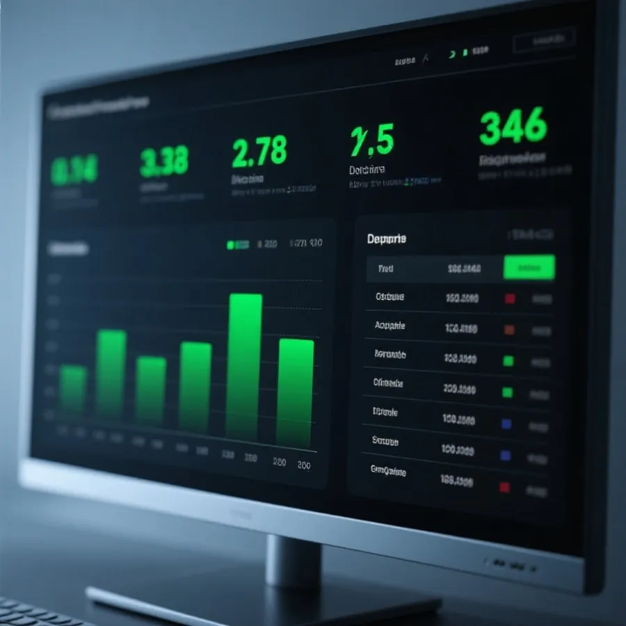 即時數據與結果表格示意